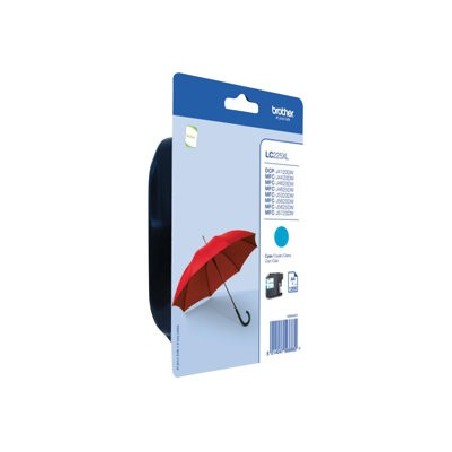 Brother LC225XLCBP - Vysoká výtěžnost - azurová - originální - blistr - inkoustová cartridge - pro Brother DCP-J4120DW