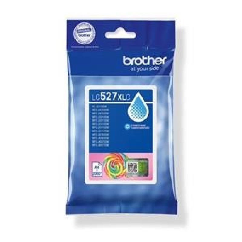 Brother LC527XLC - Vysoká výtežnost - azurová - originální - polštárový balícek - inkoustová cartridge - pro Brother
