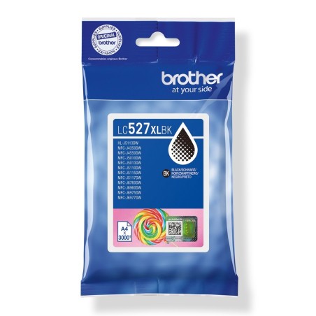 Brother LC527XLBK - Vysoká výtežnost - cerná - originální - polštárový balícek - inkoustová cartridge - pro Brother
