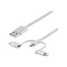 StarTech.com USB Multi Charging Cable - 3.3 ft / 1m - Lightning / USB-C / Micro-USB - Braided - MFi Certified - USB 2.0 - 3 in