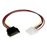 StarTech.com 12in SATA to LP4 Power Cable Adapter F/M - SATA to LP4 Power Adapter - SATA Female to LP4 Male Power Cable - 12