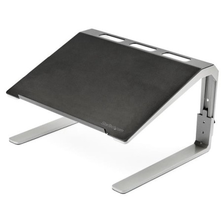 StarTech.com Adjustable Laptop Stand - Heavy Duty Steel & Aluminum - 3 Height Settings - Tilted - Ergonomic Laptop Riser for