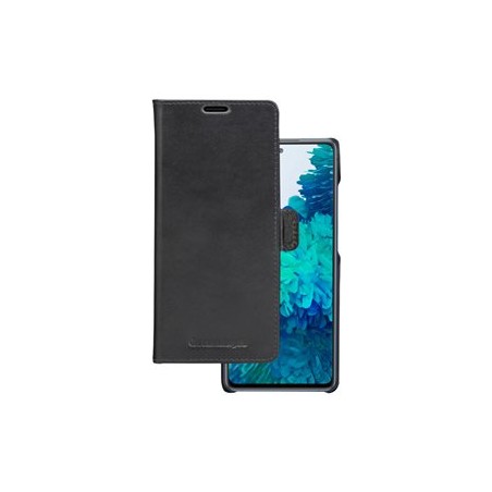 dbramante1928 Lynge - Pouzdro s klopou pro mobilní telefon - lícová useň - černá - pro Samsung Galaxy S21 FE 5G