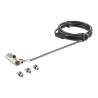 StarTech.com 6.5' (2m) 3-in-1 Universal Laptop Cable Lock, 4-Digit Combination Laptop/Desktop Security Cable Lock Compatible w/