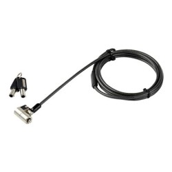 StarTech.com 6.5' (2m) 3-in-1 Universal Laptop Cable Lock, Keyed Laptop/Desktop Security Cable Lock Compatible w/ K-Slot, Nano