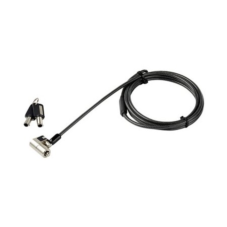 StarTech.com 6.5' (2m) 3-in-1 Universal Laptop Cable Lock, Keyed Laptop/Desktop Security Cable Lock Compatible w/ K-Slot, Nano