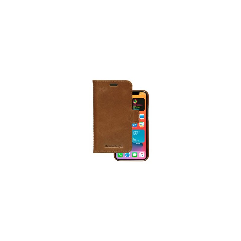 dbramante1928 Lynge - Pouzdro s klopou pro mobilní telefon - kůže full-grain - bronz - pro Apple iPhone 12 mini
