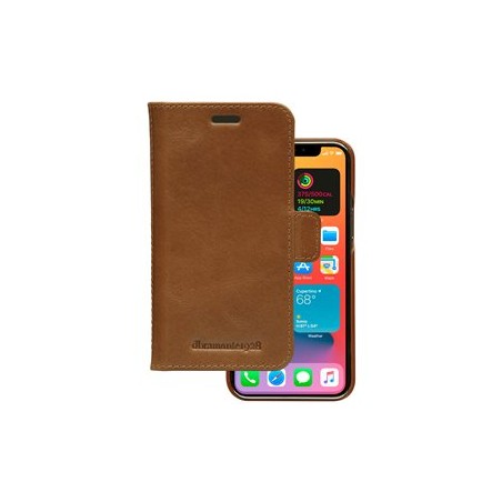dbramante1928 Lynge - Pouzdro s klopou pro mobilní telefon - kůže full-grain - bronz - pro Apple iPhone 12 mini