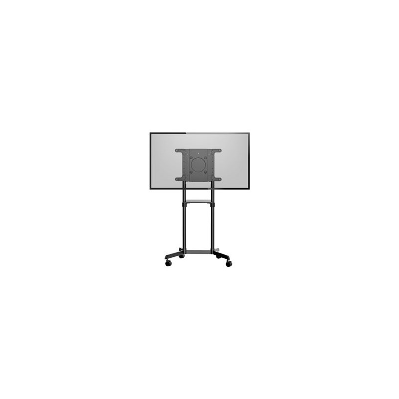 StarTech.com Mobile TV Cart, Portable Rolling TV Stand for 37-70" VESA Display (154lb/70kg), with Shelf & Storage Compartment