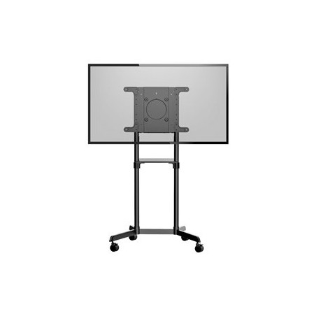 StarTech.com Mobile TV Cart, Portable Rolling TV Stand for 37-70" VESA Display (154lb/70kg), with Shelf & Storage Compartment