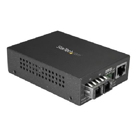 StarTech.com Singlemode (SM) SC Fiber Media Converter for 10/100/1000 Network, 10km, Gigabit Ethernet, 1310nm, w/ Auto