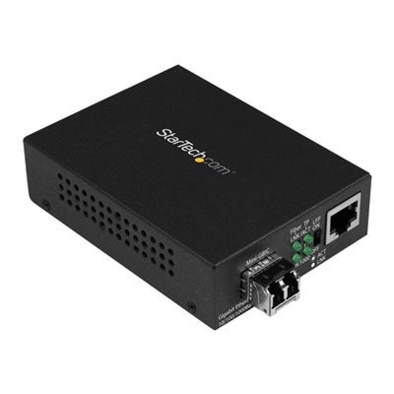 StarTech.com Multimode (MM) LC Fiber Media Converter for 10/100/1000 Network - 550m - Gigabit Ethernet - 850nm - with SFP