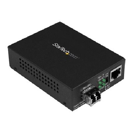 StarTech.com Multimode (MM) LC Fiber Media Converter for 10/100/1000 Network - 550m - Gigabit Ethernet - 850nm - with SFP