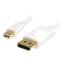 StarTech.com 2m 6 ft White Mini DisplayPort to DisplayPort 1.2 Adapter Cable M/M - DisplayPort 4k with HBR2 support - Mini DP