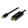 StarTech.com Mini DisplayPort to HDMI Adapter Cable - mDP to HDMI Adapter with Built-in Cable - Black - 5 m (15 ft.) - Ultra HD
