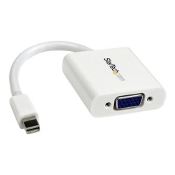StarTech.com Mini DisplayPort to VGA Adapter - White - 1080p - Thunderbolt to VGA Monitor Adapter - Mini DP to VGA Converter