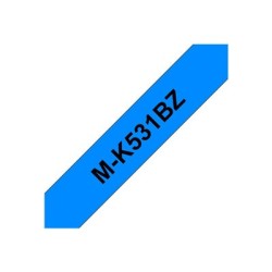 Brother M-K531BZ - Černá na modré - Role (1,2 cm x 8 m) 1 kazeta/y nelaminovaná páska - pro P-Touch PT-55, PT-65, PT-75, PT-85
