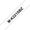 Brother M-K221SBZ - Černá na bílé - Role (0,9 cm x 4 m) 1 kazeta/y nelaminovaná páska - pro P-Touch PT-55, PT-65, PT-75, PT-80