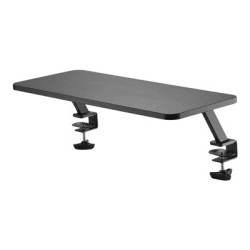 StarTech.com Monitor Riser Stand - Clamp-on Monitor Shelf for Desk - Extra Wide 25.6" (65 cm) For up to 34" Monitors - Black