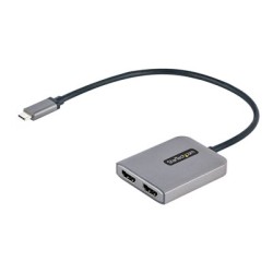 StarTech.com USB-C to Dual HDMI MST HUB, Dual HDMI 4K 60Hz, USB Type C Multi Monitor Adapter for Laptop w/ 1ft (30cm) cable, DP