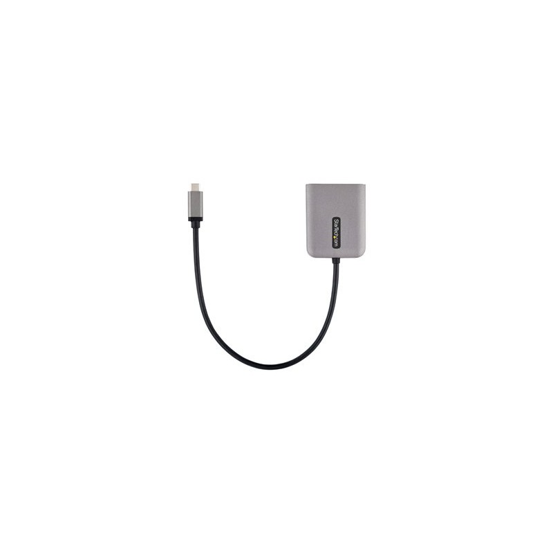 StarTech.com 2-Port USB-C MST Hub, USB Type-C to 2x DisplayPort Multi-Monitor Adapter for Laptop, Dual-DP up to 4K 60Hz w/ DP