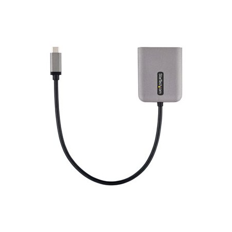 StarTech.com 2-Port USB-C MST Hub, USB Type-C to 2x DisplayPort Multi-Monitor Adapter for Laptop, Dual-DP up to 4K 60Hz w/ DP