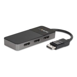 StarTech.com 3-Port Multi Monitor Adapter, DisplayPort 1.4 to 3x 4K DP Video Splitter, Triple or Dual 4K, Laptop/Desktop