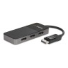 StarTech.com 3-Port Multi Monitor Adapter, DisplayPort 1.4 to 3x 4K DP Video Splitter, Triple or Dual 4K, Laptop/Desktop