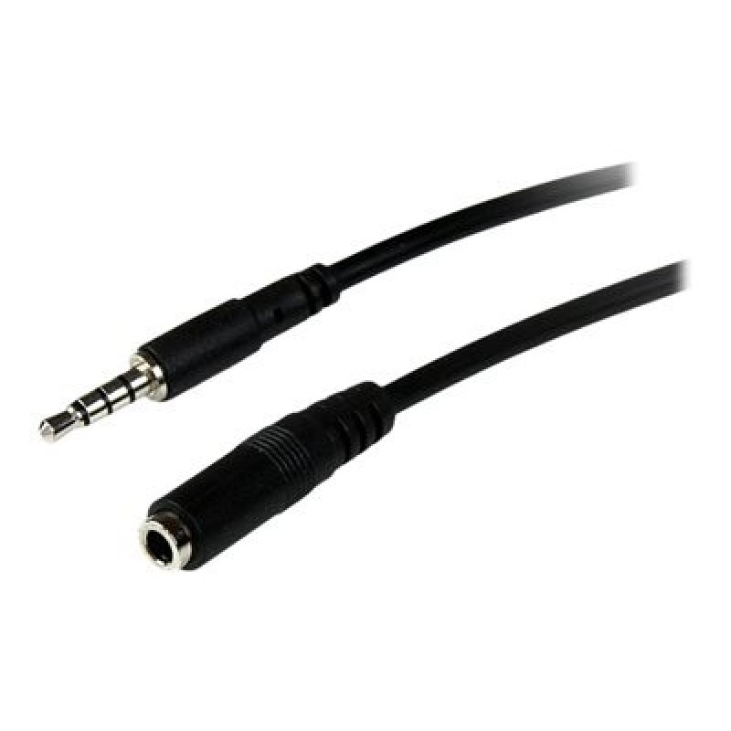 StarTech.com 2m 3.5mm 4 Position TRRS Headset Extension Cable - M/F - audio Extension Cable for iPhone (MUHSMF2M)