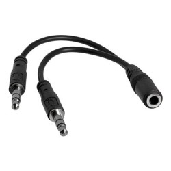 StarTech.com 3.5mm 4 Position to 2x 3 Position 3.5mm Headset Splitter Adapter - F/M - 3.5mm headset Adapter Cable (MUYHSFMM)