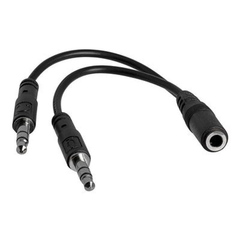 StarTech.com 3.5mm 4 Position to 2x 3 Position 3.5mm Headset Splitter Adapter - F/M - 3.5mm headset Adapter Cable (MUYHSFMM)