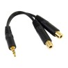 StarTech.com 6 in. 3.5mm Audio Splitter Cable - Stereo Splitter Cable - Gold Terminals - 3.5mm Male to 2x 3.5mm Female