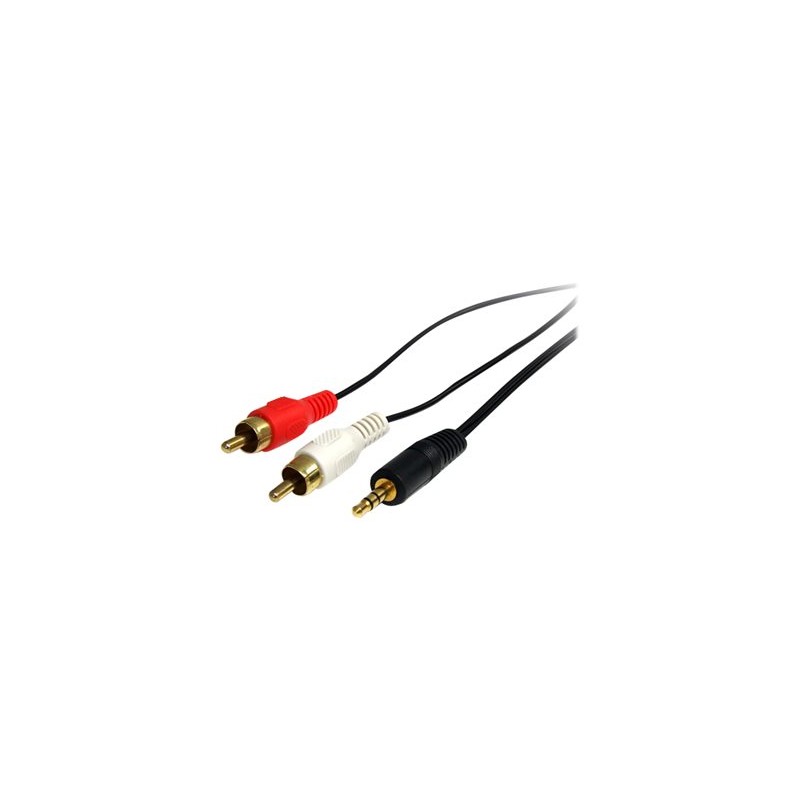 StarTech.com 3 ft Stereo Audio Cable - 3.5mm Male to 2x RCA Male - heaDPhone jack to RCA - Mini jack to RCA - 3.5mm to RCA