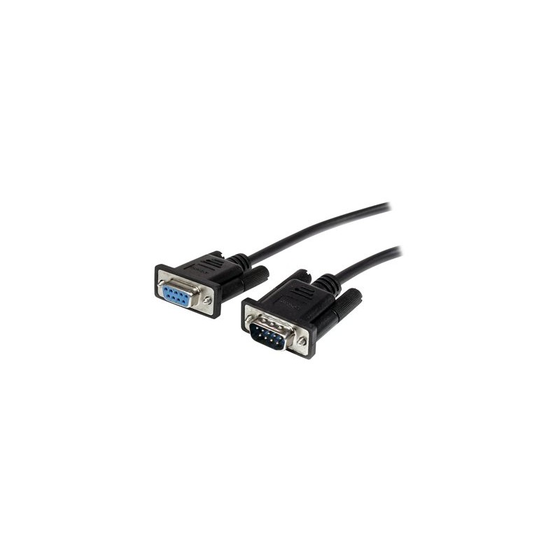 StarTech.com 2m Black Straight Through DB9 RS232 Serial Cable - DB9 RS232 Serial Extension Cable - Male to Female Cable