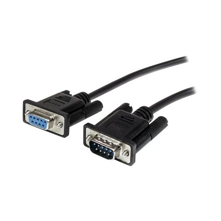 StarTech.com 2m Black Straight Through DB9 RS232 Serial Cable - DB9 RS232 Serial Extension Cable - Male to Female Cable