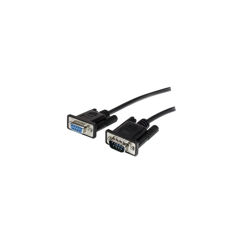 StarTech.com 1m Black Straight Through DB9 RS232 Serial Cable - M/F (MXT1001MBK) - Sériová prodlužovací šňůra - DB-9 (M) do