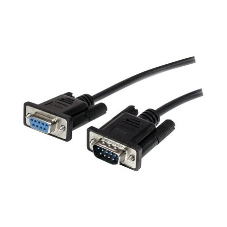 StarTech.com 1m Black Straight Through DB9 RS232 Serial Cable - M/F (MXT1001MBK) - Sériová prodlužovací šňůra - DB-9 (M) do