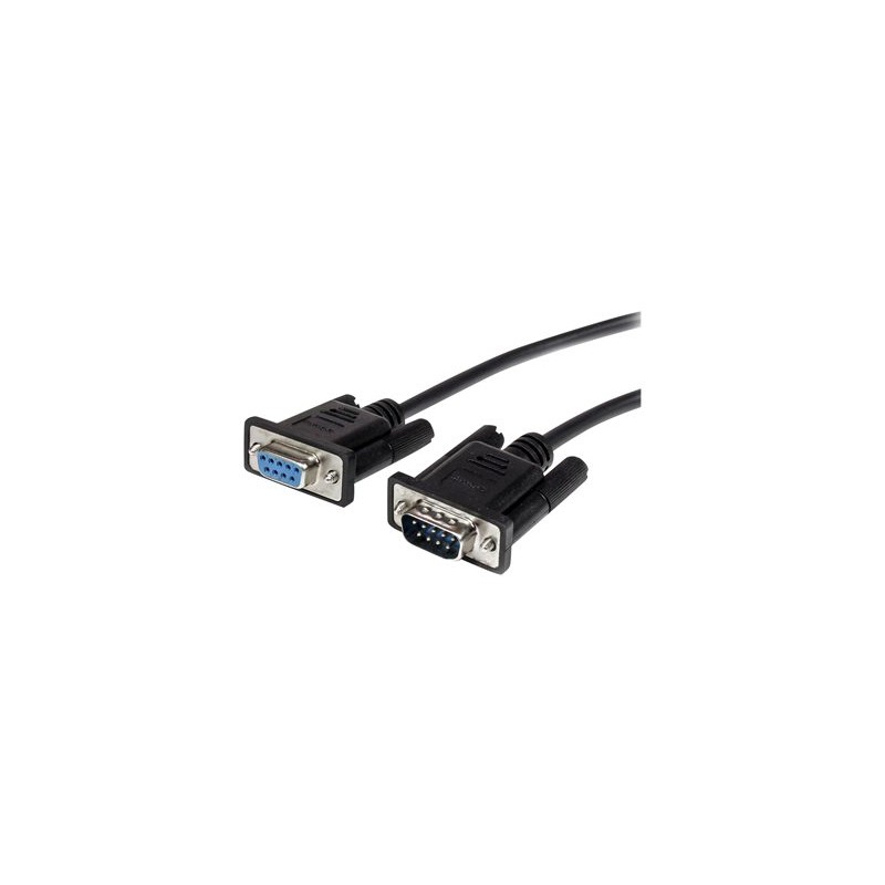 StarTech.com 3m Black Straight Through DB9 RS232 Serial Cable - DB9 RS232 Serial Extension Cable - Male to Female Cable