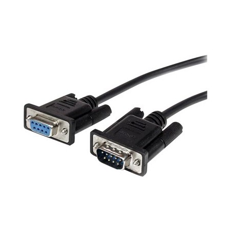 StarTech.com 3m Black Straight Through DB9 RS232 Serial Cable - DB9 RS232 Serial Extension Cable - Male to Female Cable