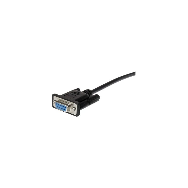 StarTech.com 0.5m Black Straight Through DB9 RS232 Serial Cable - DB9 RS232 Serial Extension Cable - Male to Female Cable