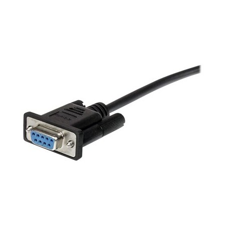 StarTech.com 0.5m Black Straight Through DB9 RS232 Serial Cable - DB9 RS232 Serial Extension Cable - Male to Female Cable