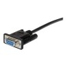 StarTech.com 0.5m Black Straight Through DB9 RS232 Serial Cable - DB9 RS232 Serial Extension Cable - Male to Female Cable