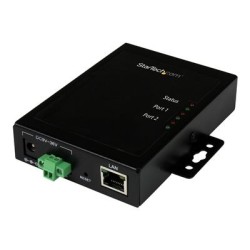 StarTech.com 2 Port Serial-to-IP Ethernet Device Server - RS232 - Metal and Mountable - Serial Device Server - RS232