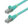 StarTech.com 10m CAT6a Ethernet Cable - Aqua - Low Smoke Zero Halogen (LSZH) - 10GbE 500MHz 100W PoE++ Snagless RJ-45 w/Strain