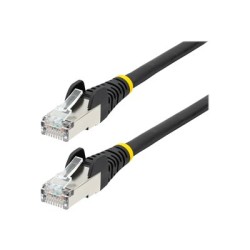StarTech.com 2m CAT6a Ethernet Cable - Black - Low Smoke Zero Halogen (LSZH) - 10GbE 500MHz 100W PoE++ Snagless RJ-45 w/Strain