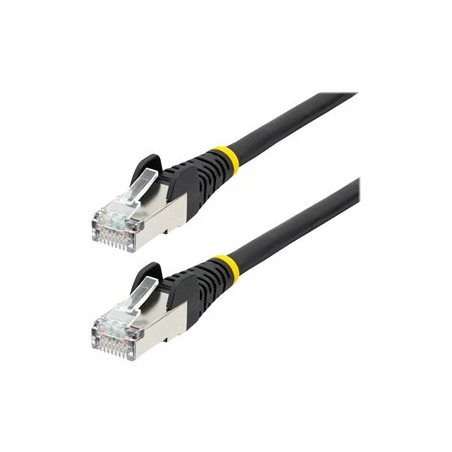 StarTech.com 2m CAT6a Ethernet Cable - Black - Low Smoke Zero Halogen (LSZH) - 10GbE 500MHz 100W PoE++ Snagless RJ-45 w/Strain