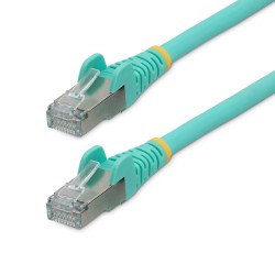 StarTech.com 7.5m CAT6a Ethernet Cable - Aqua - Low Smoke Zero Halogen (LSZH) - 10GbE 500MHz 100W PoE++ Snagless RJ-45 w/Strain