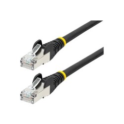 StarTech.com 50cm CAT6a Ethernet Cable - Black - Low Smoke Zero Halogen (LSZH) - 10GbE 500MHz 100W PoE++ Snagless RJ-45