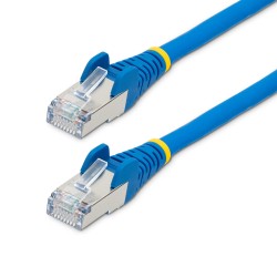 StarTech.com 1m CAT6a Ethernet Cable - Blue - Low Smoke Zero Halogen (LSZH) - 10GbE 500MHz 100W PoE++ Snagless RJ-45 w/Strain