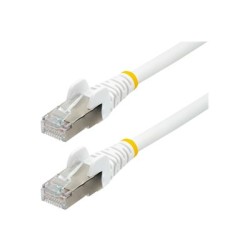 StarTech.com 5m CAT6a Ethernet Cable - White - Low Smoke Zero Halogen (LSZH) - 10GbE 500MHz 100W PoE++ Snagless RJ-45 w/Strain